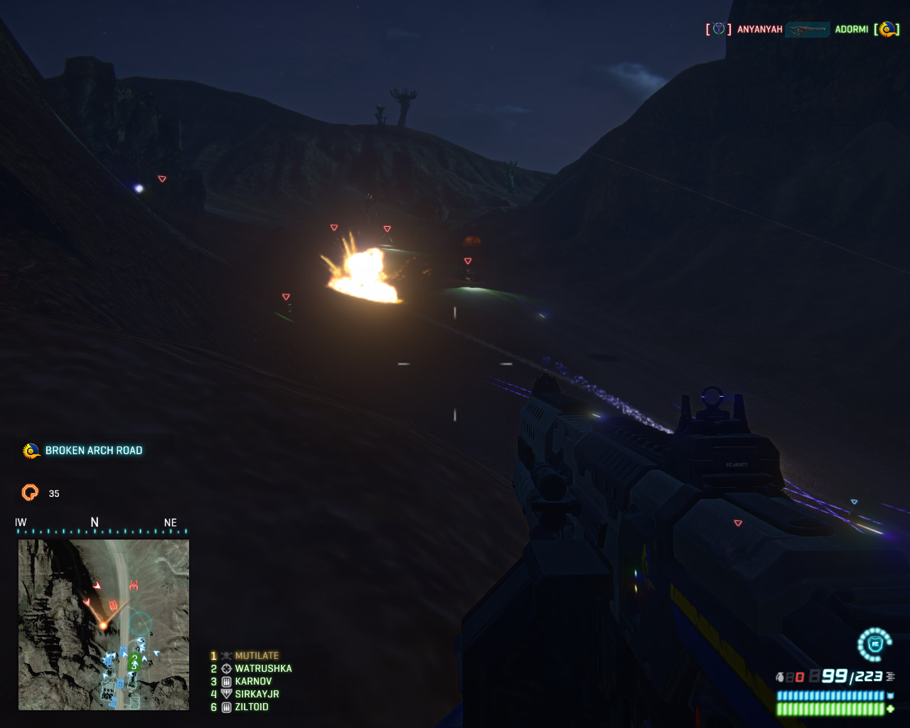 See what's going on here? Nor does anyone else. Night time is often a game of shooting at muzzle flashes. See what's going on here? Nor does anyone else. Night time is often a game of shooting at muzzle flashes.